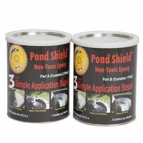 Pond Armor Non-Toxic Pond Shield Epoxy Paint - 1.5 Gallons Black - Play It Koi